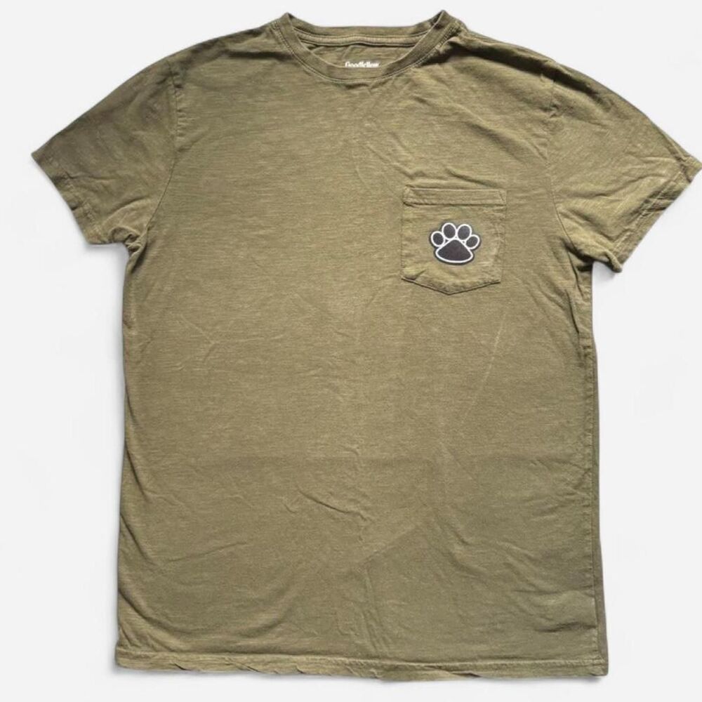Goodfellow-co Men's Khaki and Green T-shirt